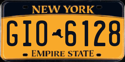 NY license plate GIO6128