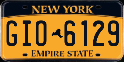 NY license plate GIO6129