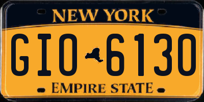 NY license plate GIO6130