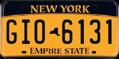 NY license plate GIO6131