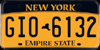 NY license plate GIO6132