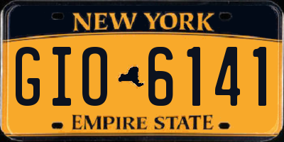 NY license plate GIO6141