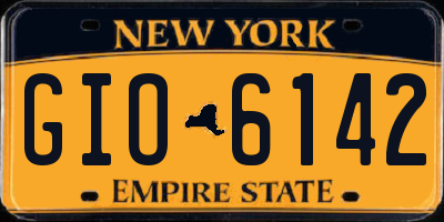 NY license plate GIO6142