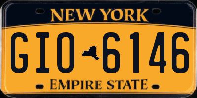 NY license plate GIO6146