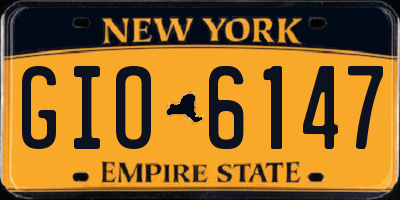 NY license plate GIO6147