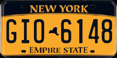 NY license plate GIO6148