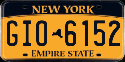 NY license plate GIO6152