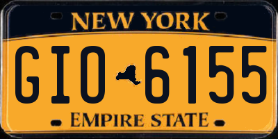 NY license plate GIO6155