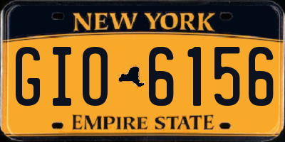 NY license plate GIO6156