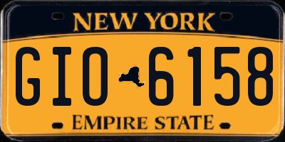 NY license plate GIO6158