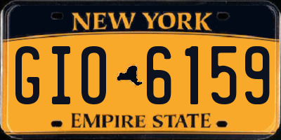 NY license plate GIO6159