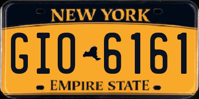 NY license plate GIO6161