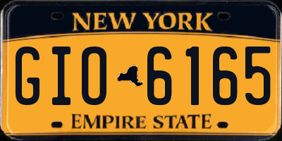 NY license plate GIO6165