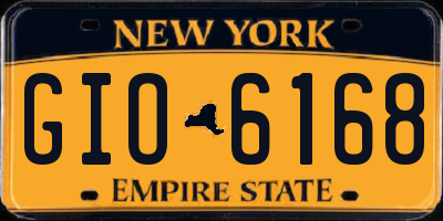 NY license plate GIO6168