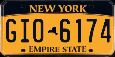 NY license plate GIO6174