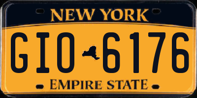 NY license plate GIO6176