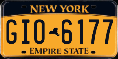 NY license plate GIO6177