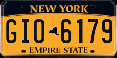NY license plate GIO6179