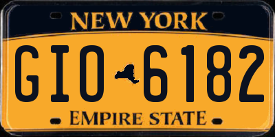 NY license plate GIO6182