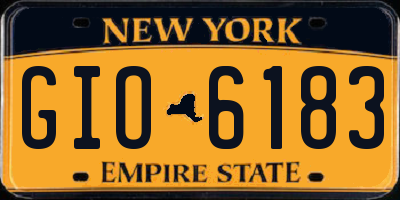 NY license plate GIO6183