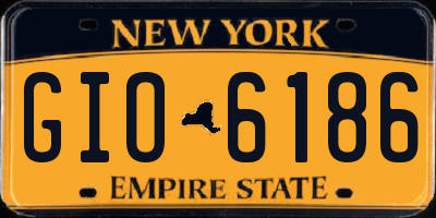NY license plate GIO6186