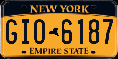 NY license plate GIO6187