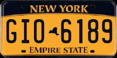 NY license plate GIO6189
