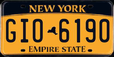 NY license plate GIO6190