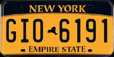 NY license plate GIO6191