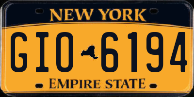 NY license plate GIO6194