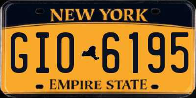 NY license plate GIO6195