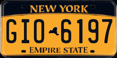 NY license plate GIO6197