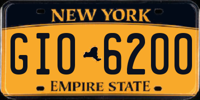NY license plate GIO6200