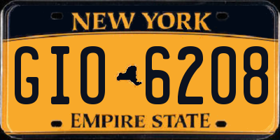 NY license plate GIO6208