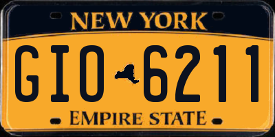 NY license plate GIO6211