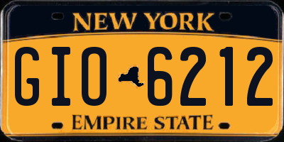 NY license plate GIO6212