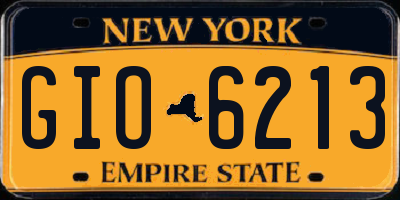 NY license plate GIO6213