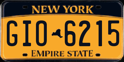 NY license plate GIO6215