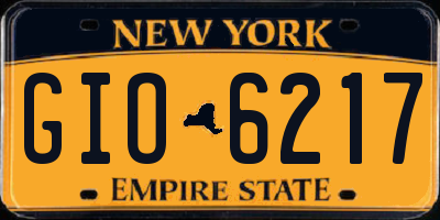 NY license plate GIO6217