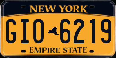 NY license plate GIO6219