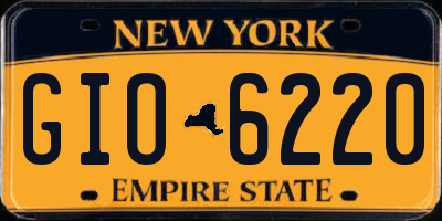 NY license plate GIO6220