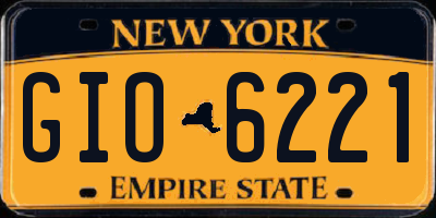 NY license plate GIO6221