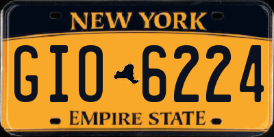 NY license plate GIO6224