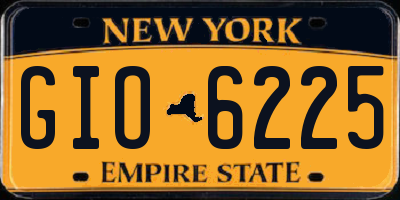 NY license plate GIO6225