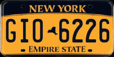 NY license plate GIO6226