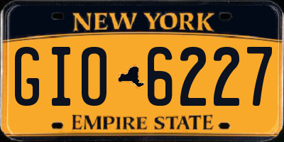 NY license plate GIO6227