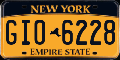 NY license plate GIO6228