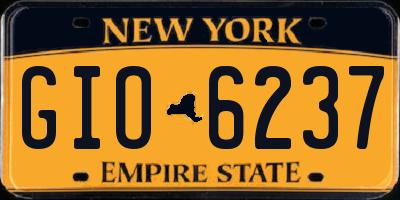 NY license plate GIO6237
