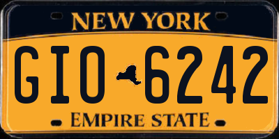 NY license plate GIO6242