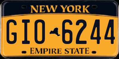 NY license plate GIO6244